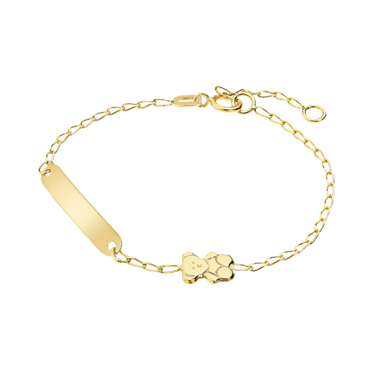 PULSEIRA INFANTIL ANIMAL TIME ROADEM OURO 9K