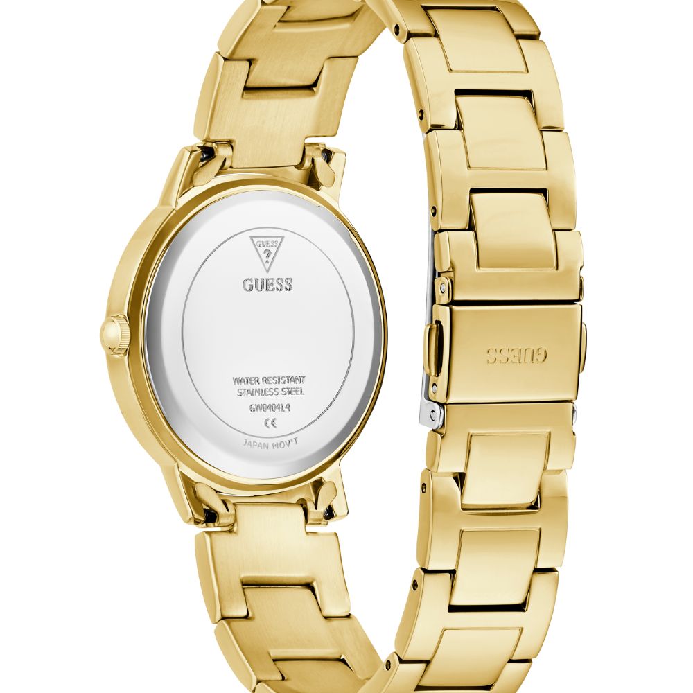 RELÓGIO GUESS DAWN DOURADO COM MOSTRADOR AZUL