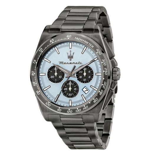 RELÓGIO MASERATI VELOCITÀ PRETO MOSTRADOR AZUL- EDIÇÃO ESPECIAL
