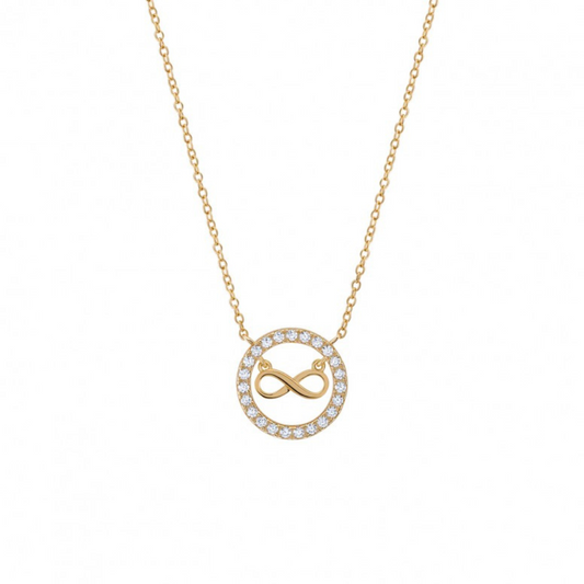 COLAR EM PRATA 925 UNIKE MEANINFUL INFINITE  GOLD