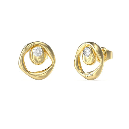 BRINCOS GUESS EM AÇO COM ZIRCÓNIA