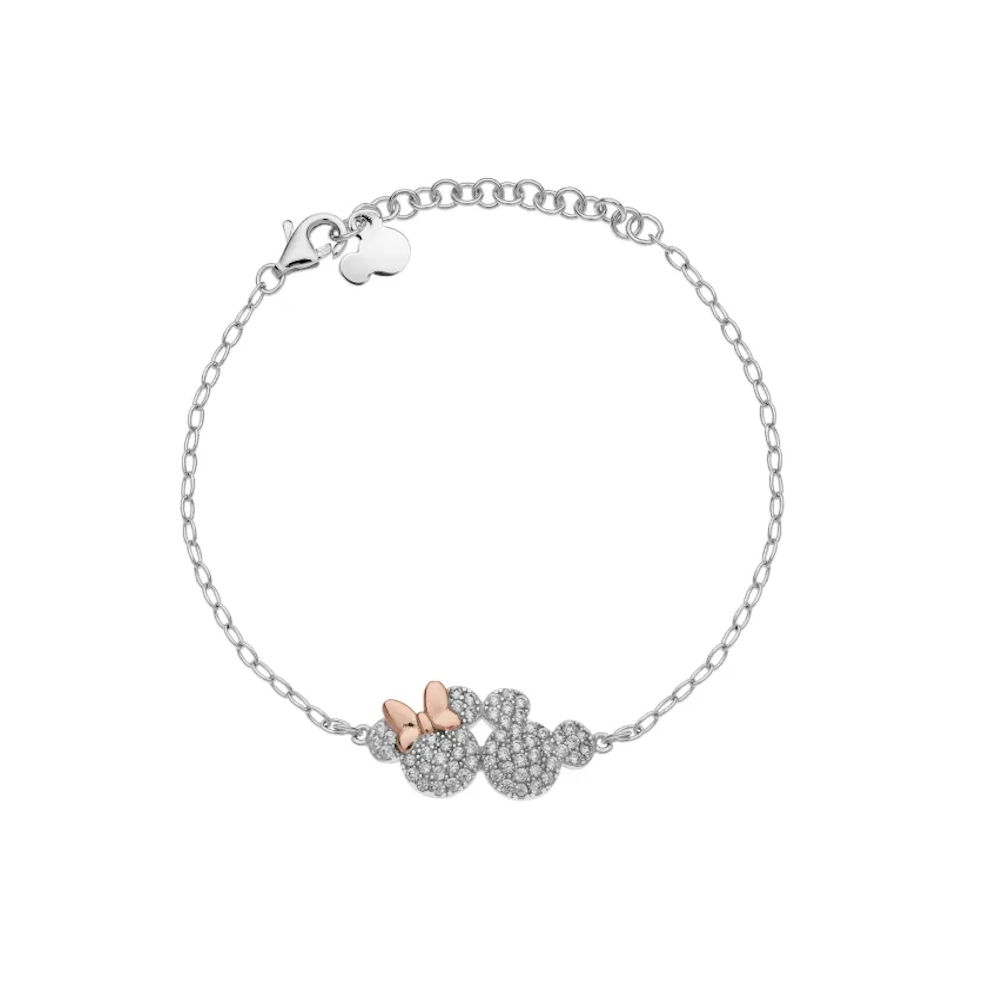 PULSEIRA DISNEY MICKEY E MINNIE PRATA 925