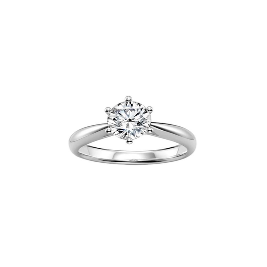 ANEL EM OURO 19,2K Com Diamante 0.50ct