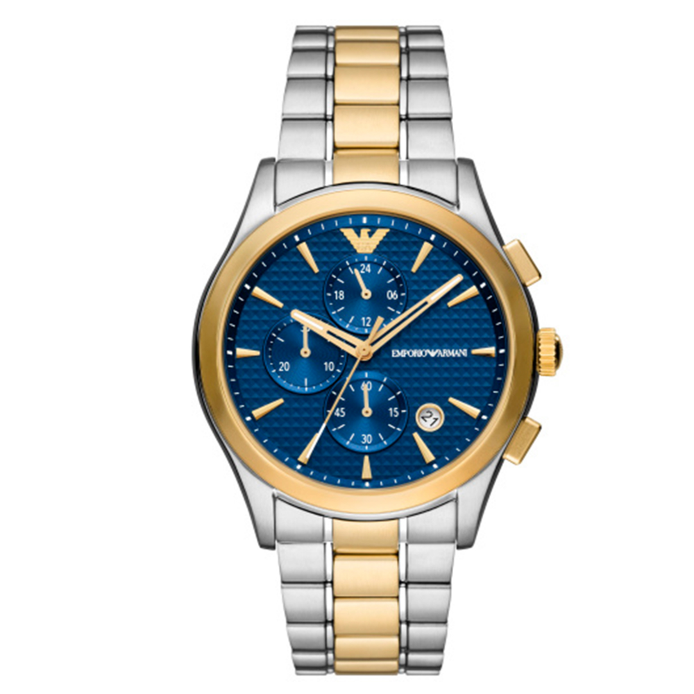RELOGIO ARMANI MUST. AZUL BICOLOR ( CERTILOGO ) AR11579