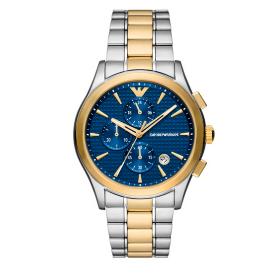 RELOGIO ARMANI MUST. AZUL BICOLOR ( CERTILOGO ) AR11579