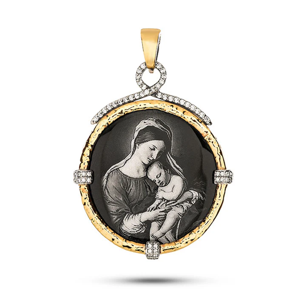 MEDALHA GUMUS Mãe Divina Grande