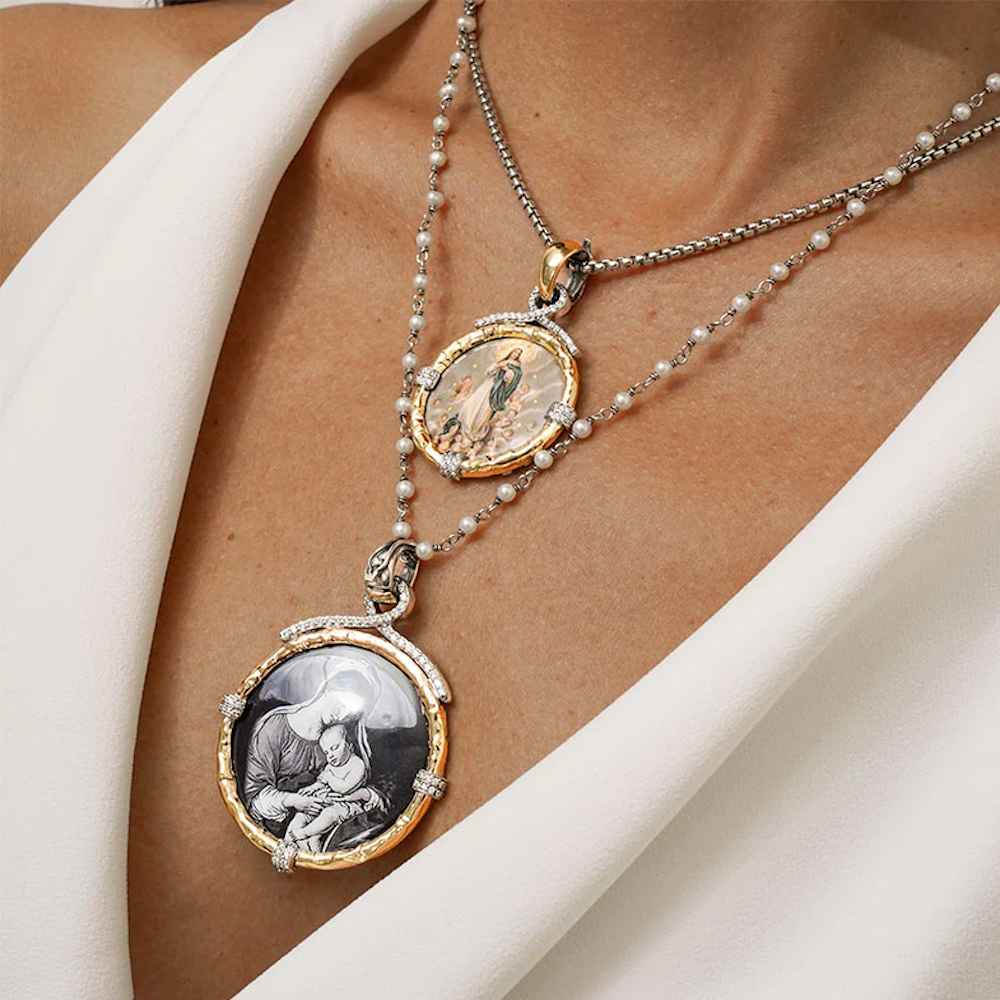 MEDALHA GUMUS Mãe Divina Grande
