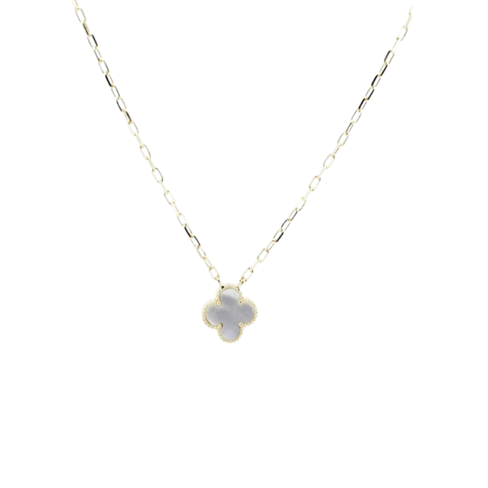 COLAR EM PRATA 925 DOURADO COM MADREPÉROLA