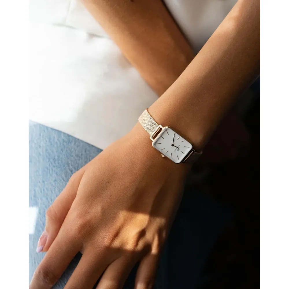 RELÓGIO DANIEL WELLINGTON PRESSED EVERGOLD G WHITE 20X26