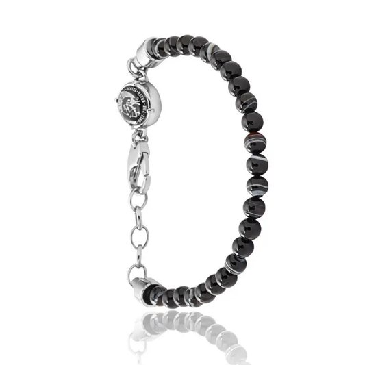 PULSEIRA DIESEL C/ BOLAS PRETAS E  AÇO