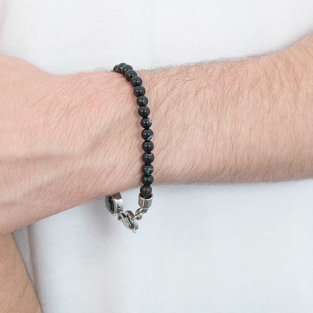 PULSEIRA DIESEL C/ BOLAS PRETAS E AÇO
