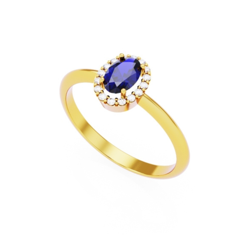 ANEL EM OURO COM ZIRCONIAS
