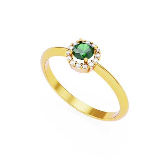 ANEL EM OURO COM ZIRCÔNIAS