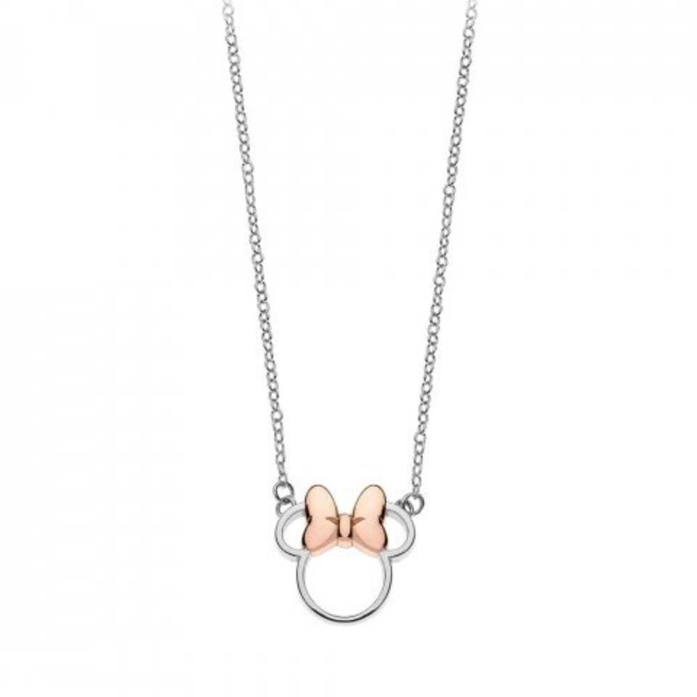 COLAR DISNEY EM PRATA 925 MICKEY MOUSE COM RODIO E ROSEGOLD 2.50GR