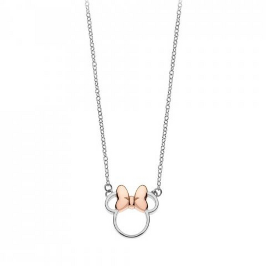 COLAR DISNEY EM PRATA 925 MICKEY MOUSE COM RODIO E ROSEGOLD 2.50GR