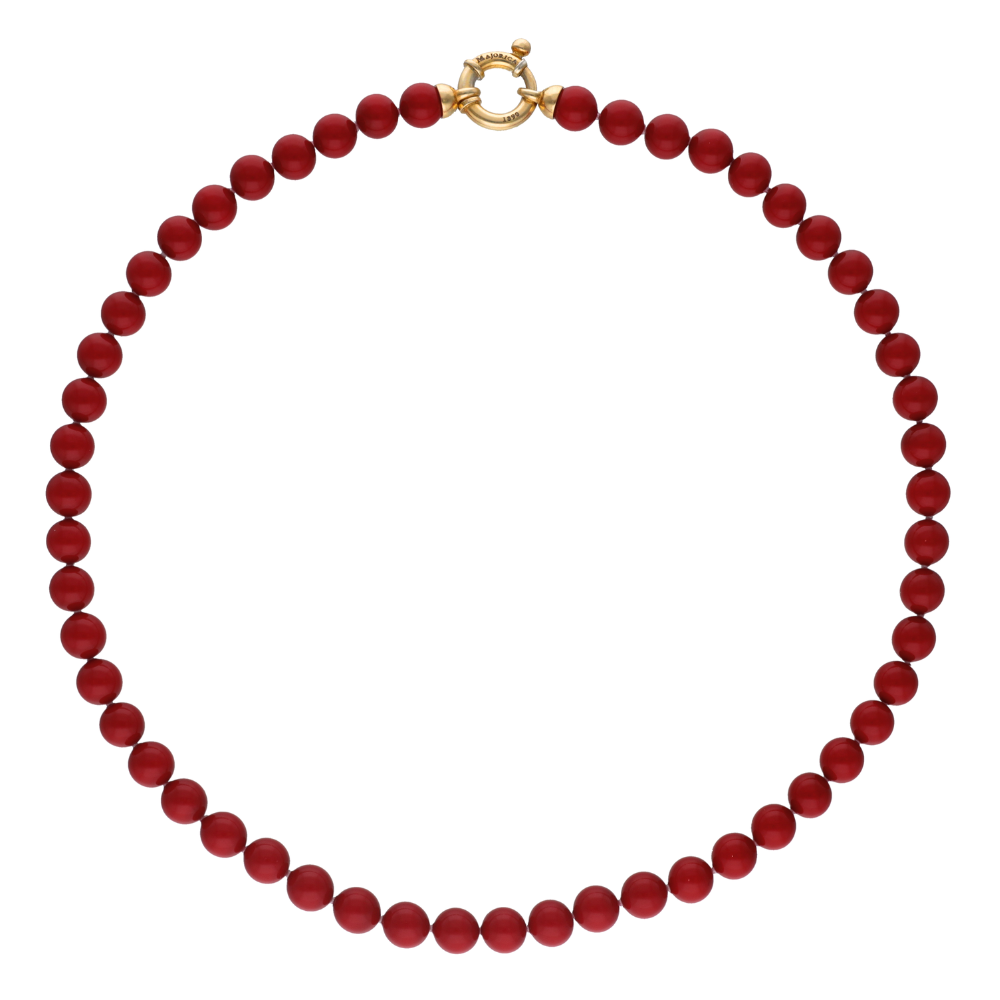 COLAR MAJORICA EM PRATA 925% COM PERÓLAS 8 MM