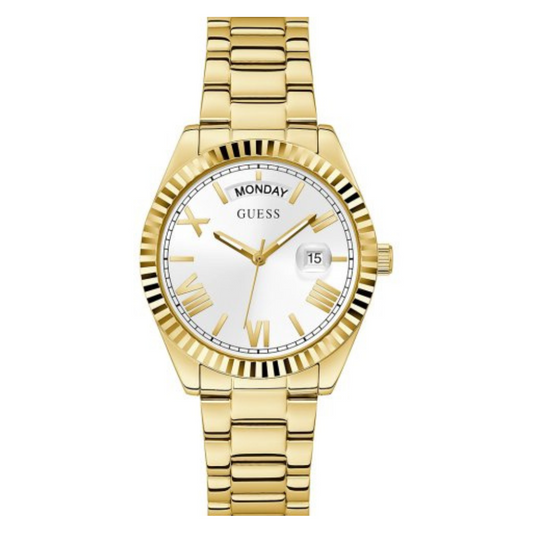 RELOGIO GUESS LUNA DOURADO MUST. BRANCO GW0308L2
