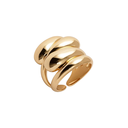 ANEL VIDAL & VIDAL EM BRONZE COM BANHO OURO 18K