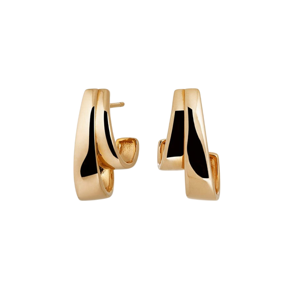 BRINCOS VIDAL & VIDAL EM BRONZE COM BANHO DE OURO 18K