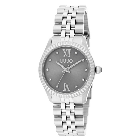 RELOGIO LIU JO TLJ1134PRATEADO COM FUNDO CINZA
