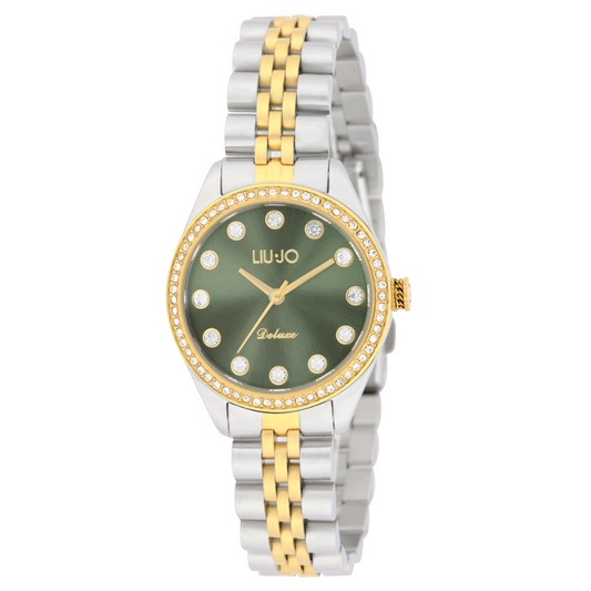 RELOGIO LIU JO TLJ2426 BICOLOR COM FUNDO VERDE
