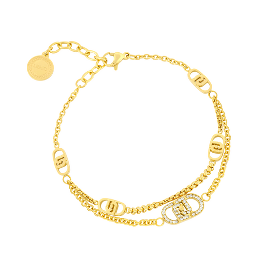 PULSEIRA LIU JO EM AÇO COM CRISTAIS LJ2908