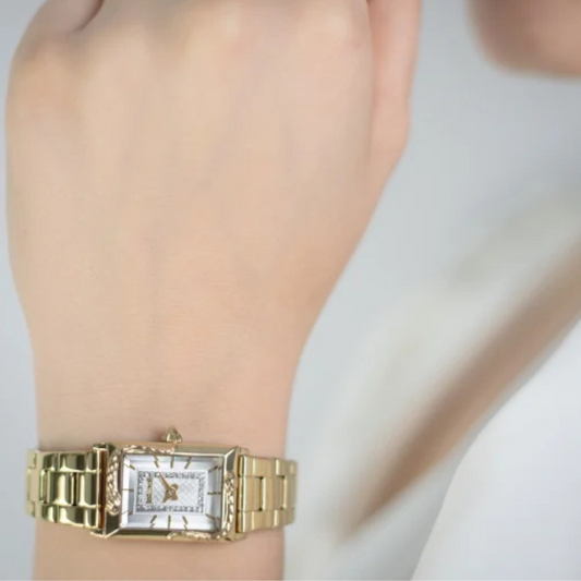 RELOGIO JUTS CAVALLI SNAKE DOURADO MOST. PRATA 27mmJC1L364M0065