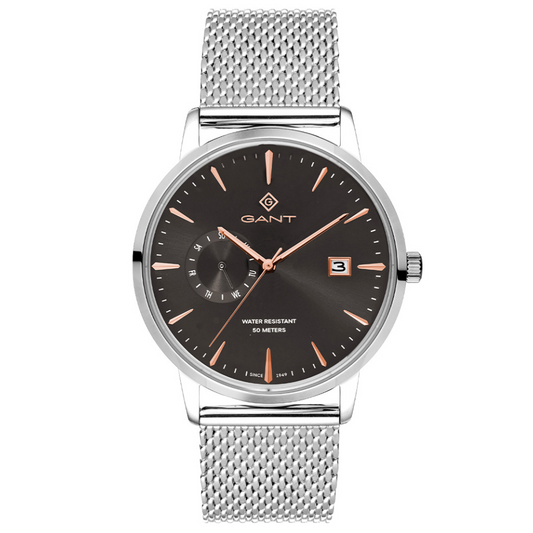 RELOGIO GANT EASTHILL 43mm CINZA MILANESA G165005