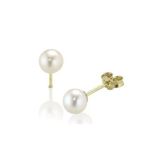 BRINCO EM OURO 18K COM PEROLA 6.7MM