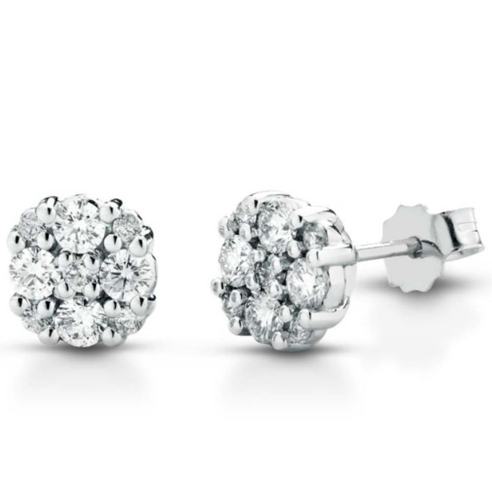 BRINCOS EM OURO 18K COM DIAMANTES 0.30CT