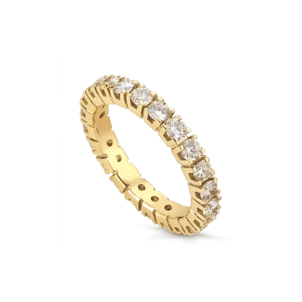ANEL EM OURO 18K COM DIAMANTES 1.62CT