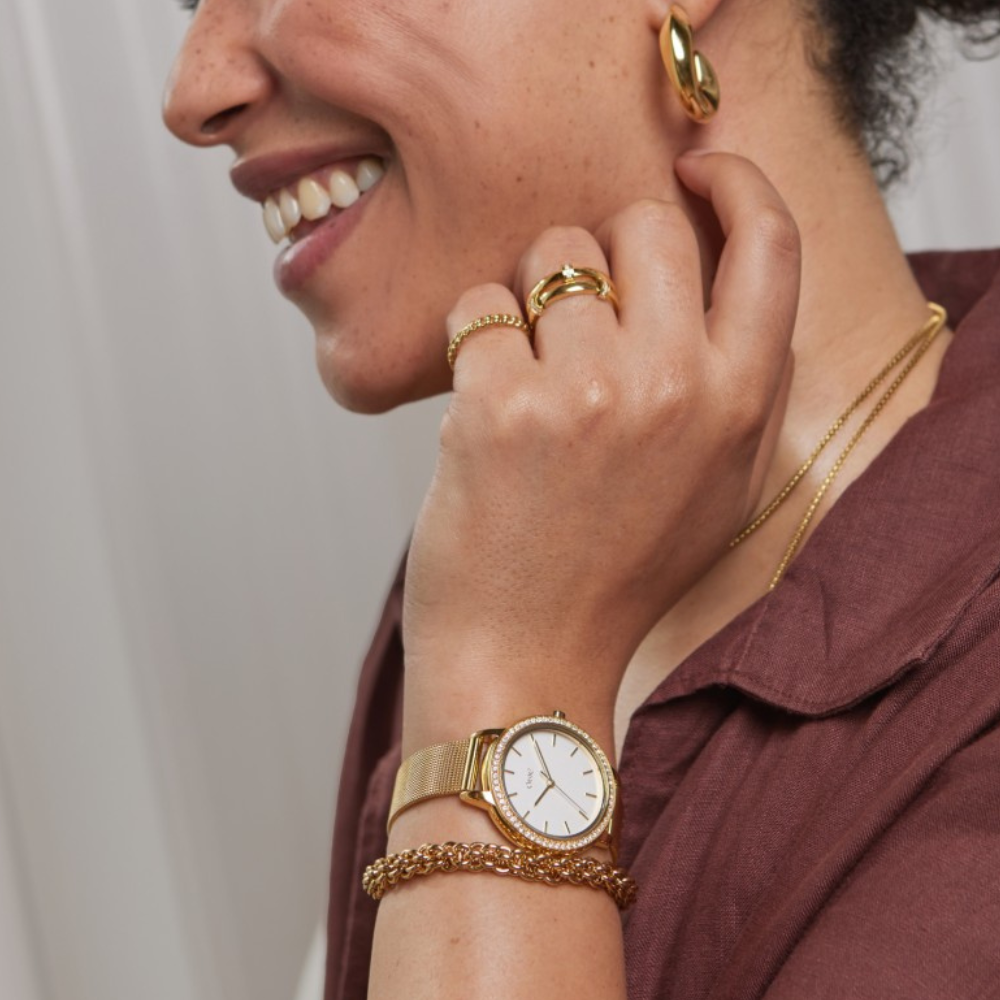 RELÓGIO ONE SENHORA TWIN SPARK GOLD MESH