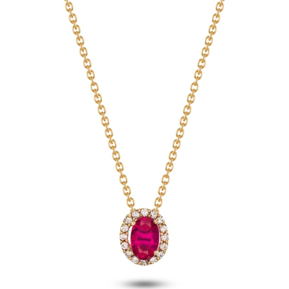 COLAR EM OURO COM ZIRCONIAS
