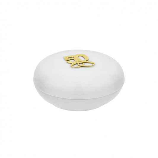 CAIXA 50 ANOS DOURADO PORCELANA