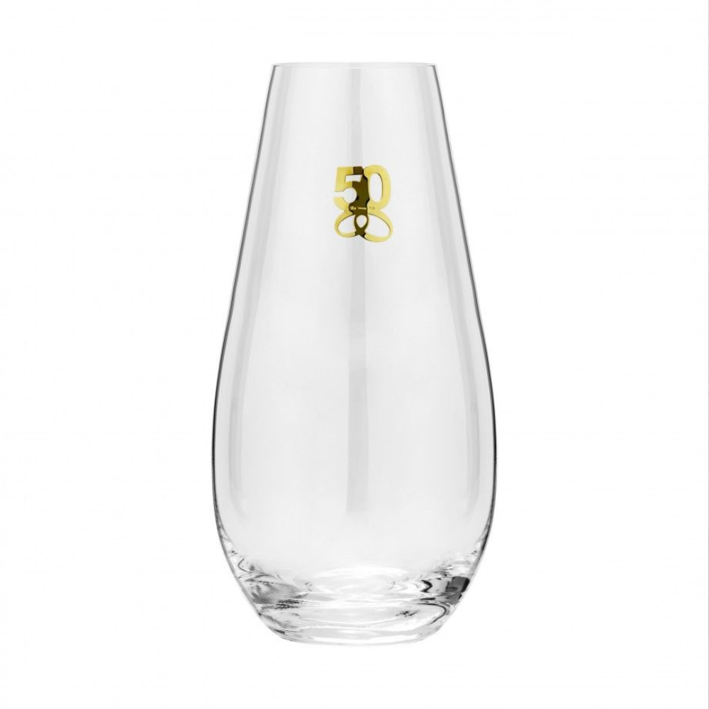 JARRA VIDRO LARGA BODAS 50 ANOS