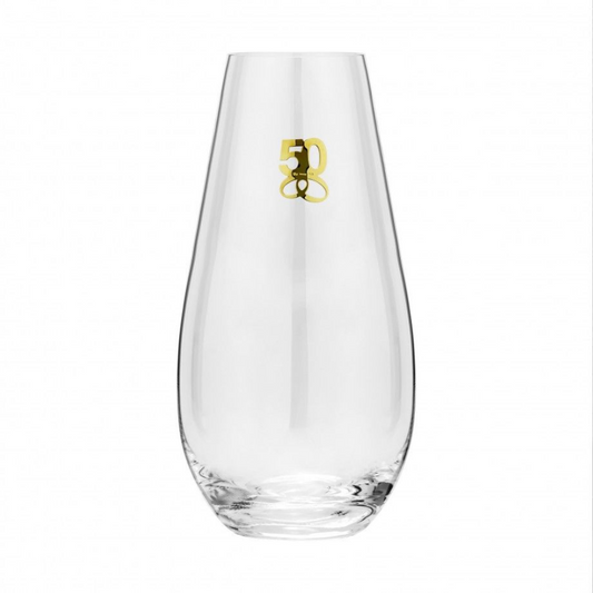 JARRA VIDRO LARGA BODAS 50 ANOS