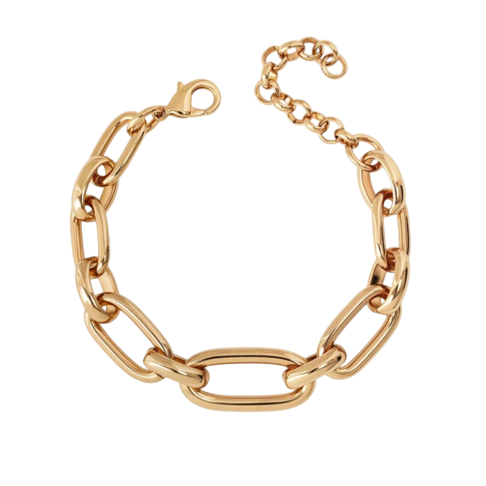 PULSEIRA VIDA & VIDA EM BRONZE BANHADO A OURO 18KT