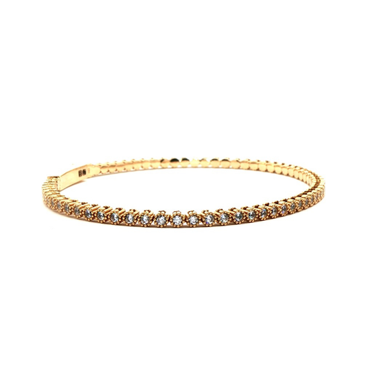 PULSEIRA EM OURO 19,2K C/ ZIRCONIAS