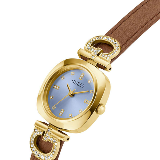 RELÓGIO GUESS MULHER GABBY EM PELE CASTANHA
