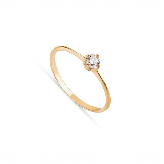 ANEL EM OURO COM ZIRCÔNIAS