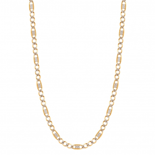 FIO DE HOMEM EM OURO 19.2K 3+1 BICOLOR