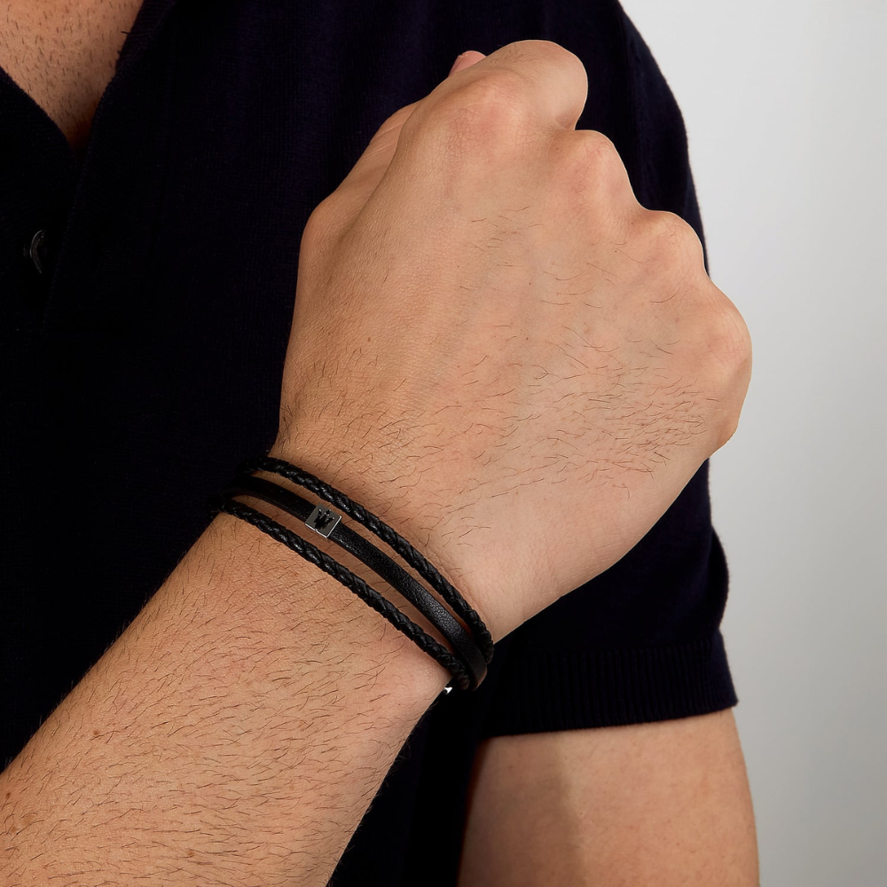 PULSEIRA MASERATI E AÇO E PELE