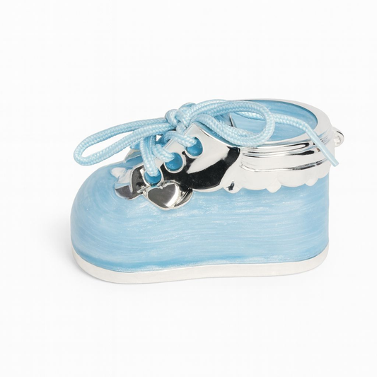 CAIXA SAPATO AZUL SILVER PLATED 6CM X 4CM X 4CM