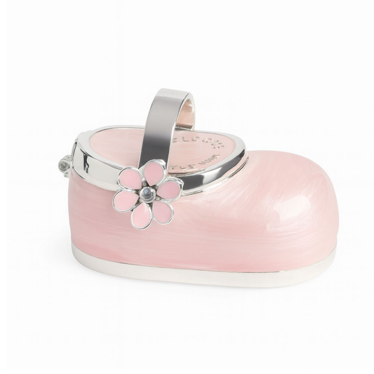 CAIXA SAPATO ROSA SILVER PLATED 6CM X 4CM X 4CM