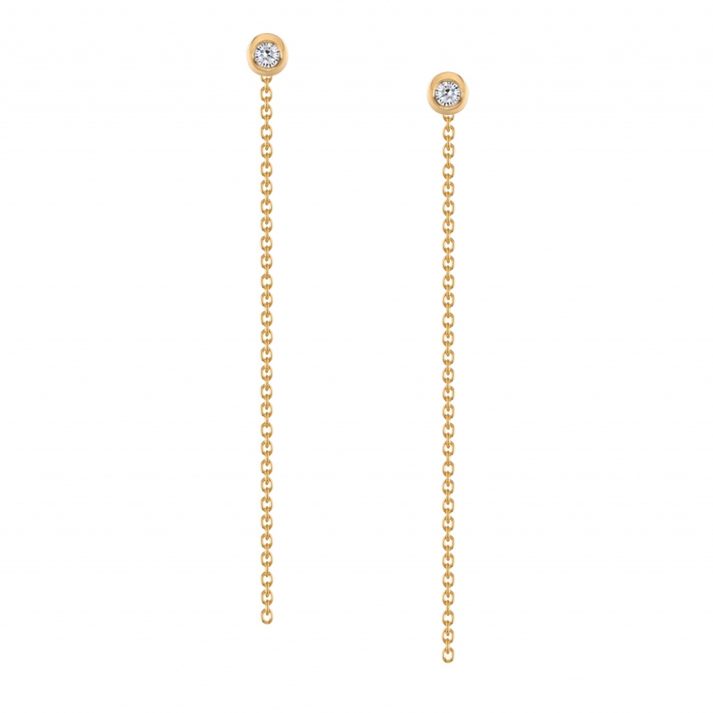 BRINCOS EM OURO COM ZIRCONIA