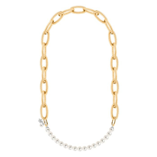 COLAR REBECCA DIVA AL. COM BANHO DE OURO 24K E PEROLAS