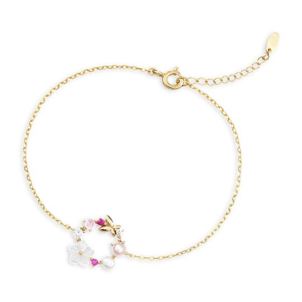 PULSEIRA VELVET BY NANÁ " SPRING" EM PRATA 925