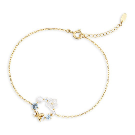 PULSEIRA VELVET BY NANÁ " SPRING" EM PRATA 925