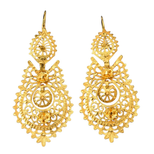 BRINCOS RAINHA EM OURO 19,2K