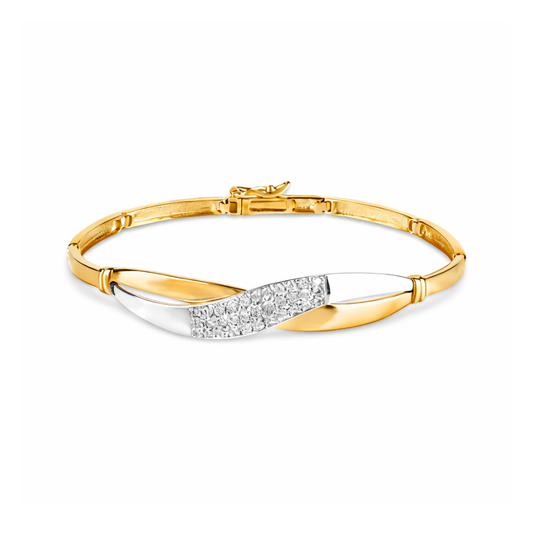 pulseira ouro com zircônias